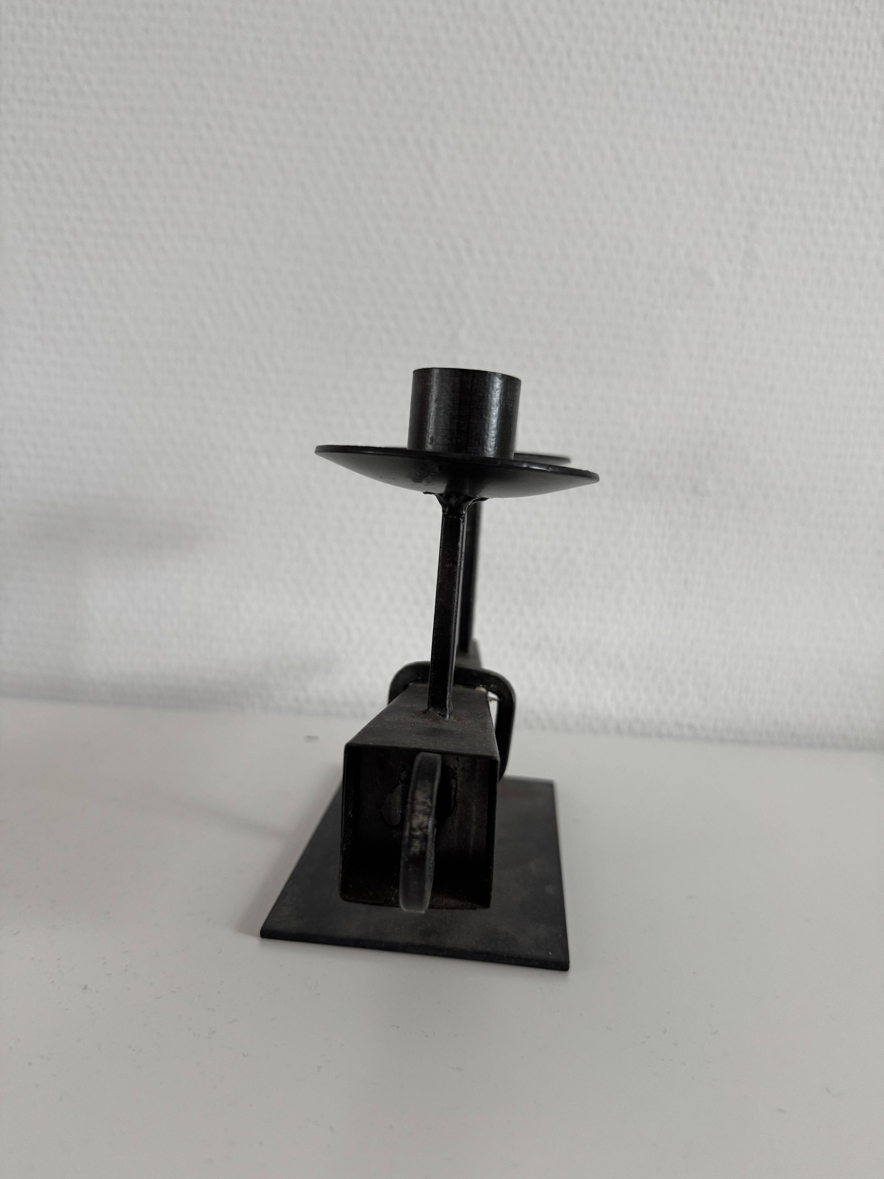Vintage French Brualist Candelabra