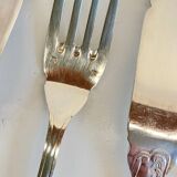 PLATIL 12 Couverts à Poisson  Métal Argenté