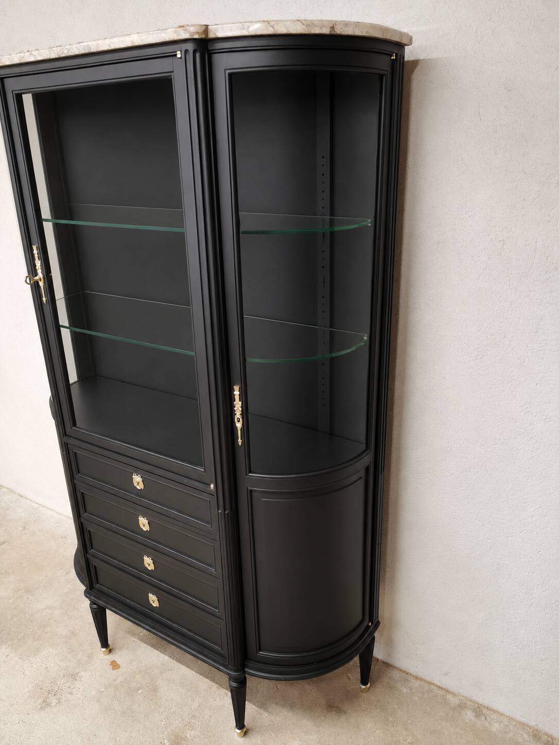 Revamped vintage display cabinet