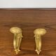 Pair of brass candle wall sconces, neoclassical style