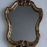 Miroir en bois doré, 32x22 cm