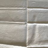 Antique natural linen sheet with OG monogram
