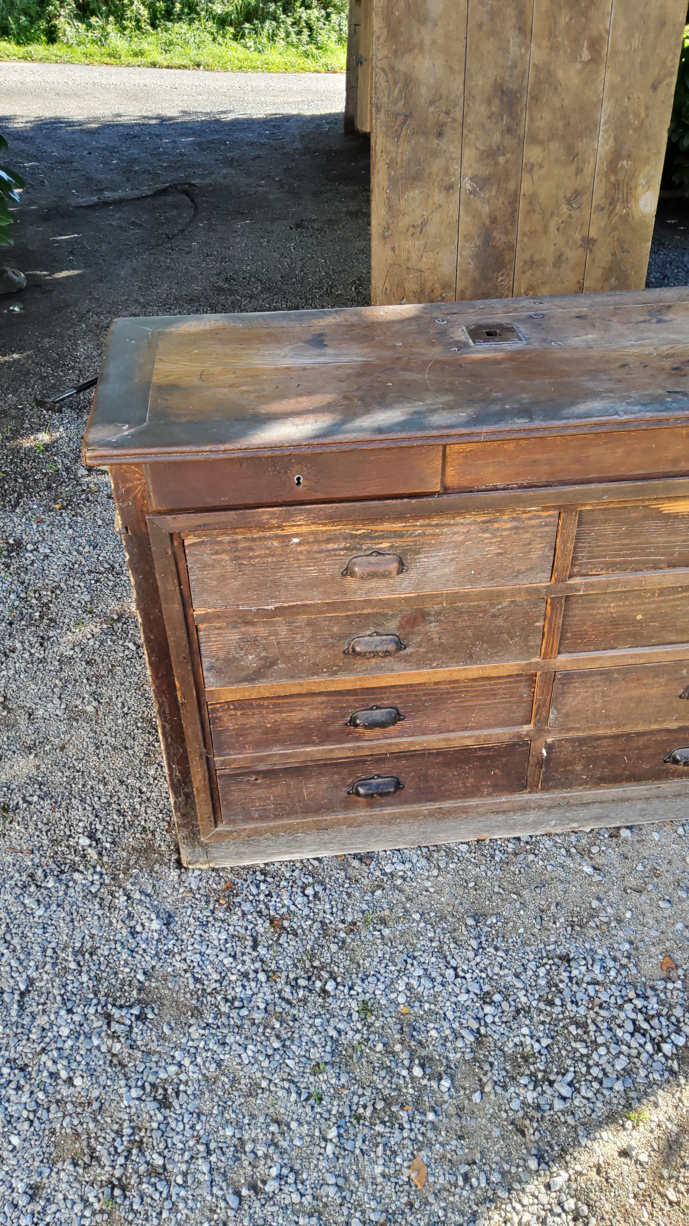 Former grocery counter from the 1900s 14 drawers