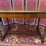 Solid wood desk pegged turned feet