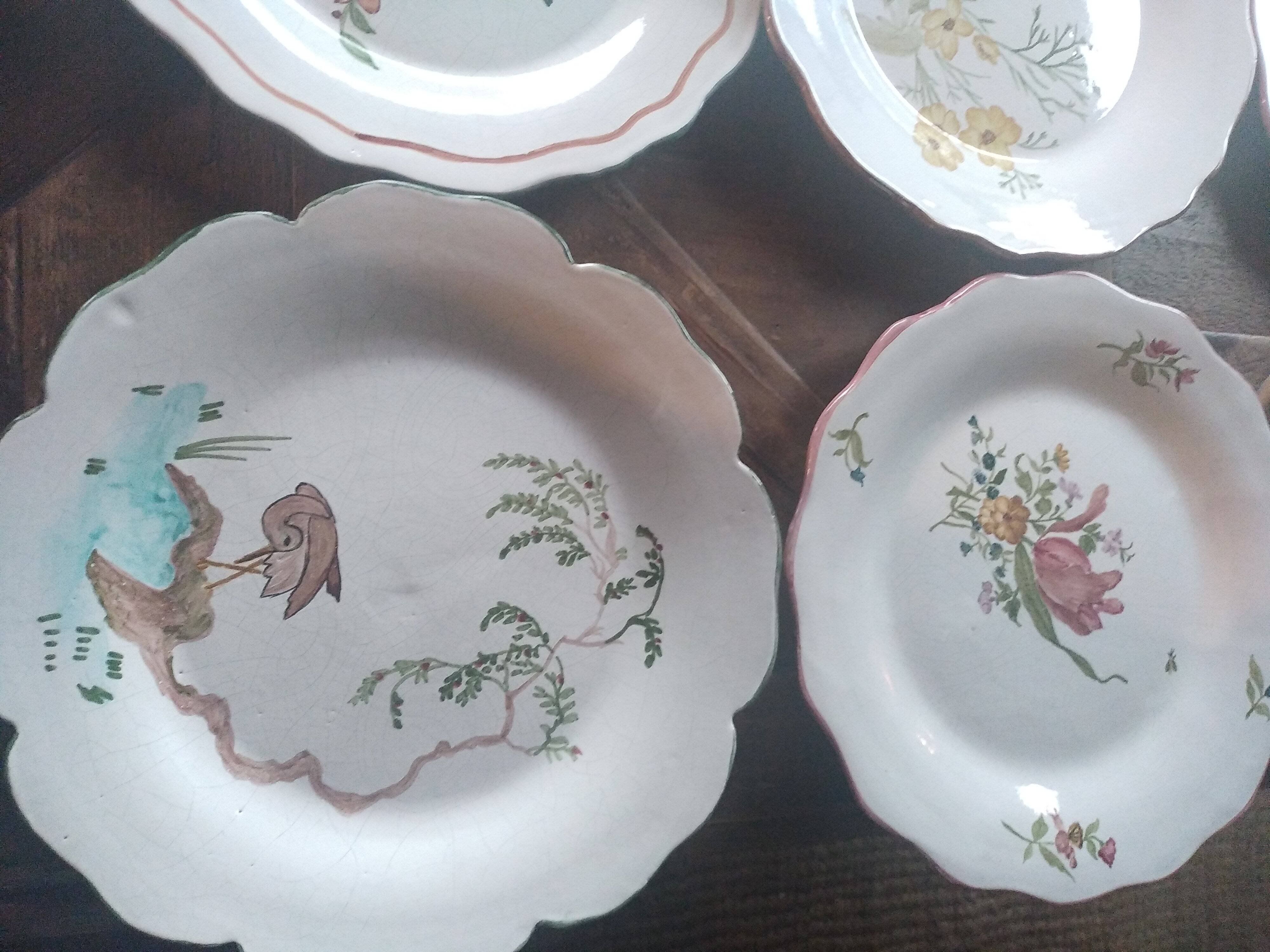 Ceramic plates. 70s/80s Work inspired by the 16th and 17th centuries.