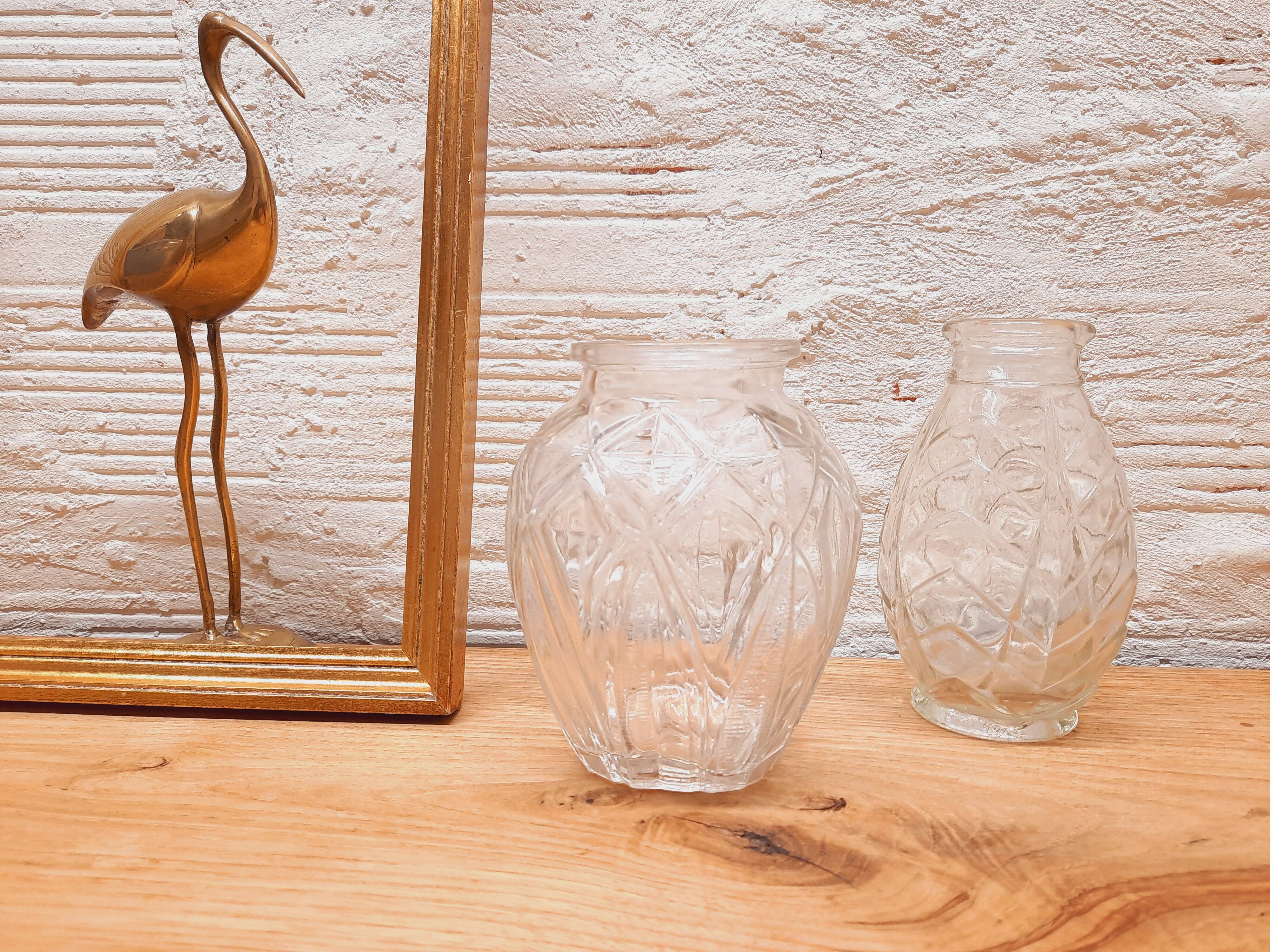 Art Deco hyacinth vases duo