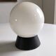 Applique boule en opaline blanche 1970