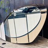 70's round mirror