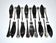 Set of 10 ercuis fish knives in silver metal, victoria spatours model