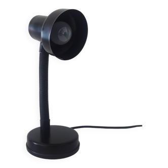 Brama desk lamp black metal flexible arm Italy vintage 70s