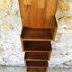 Vintage straight wall shelf, Scandinavian teak style, Circa 70's