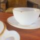 6 cups vintage year 60 Arcopal model Harlequin opaline white
