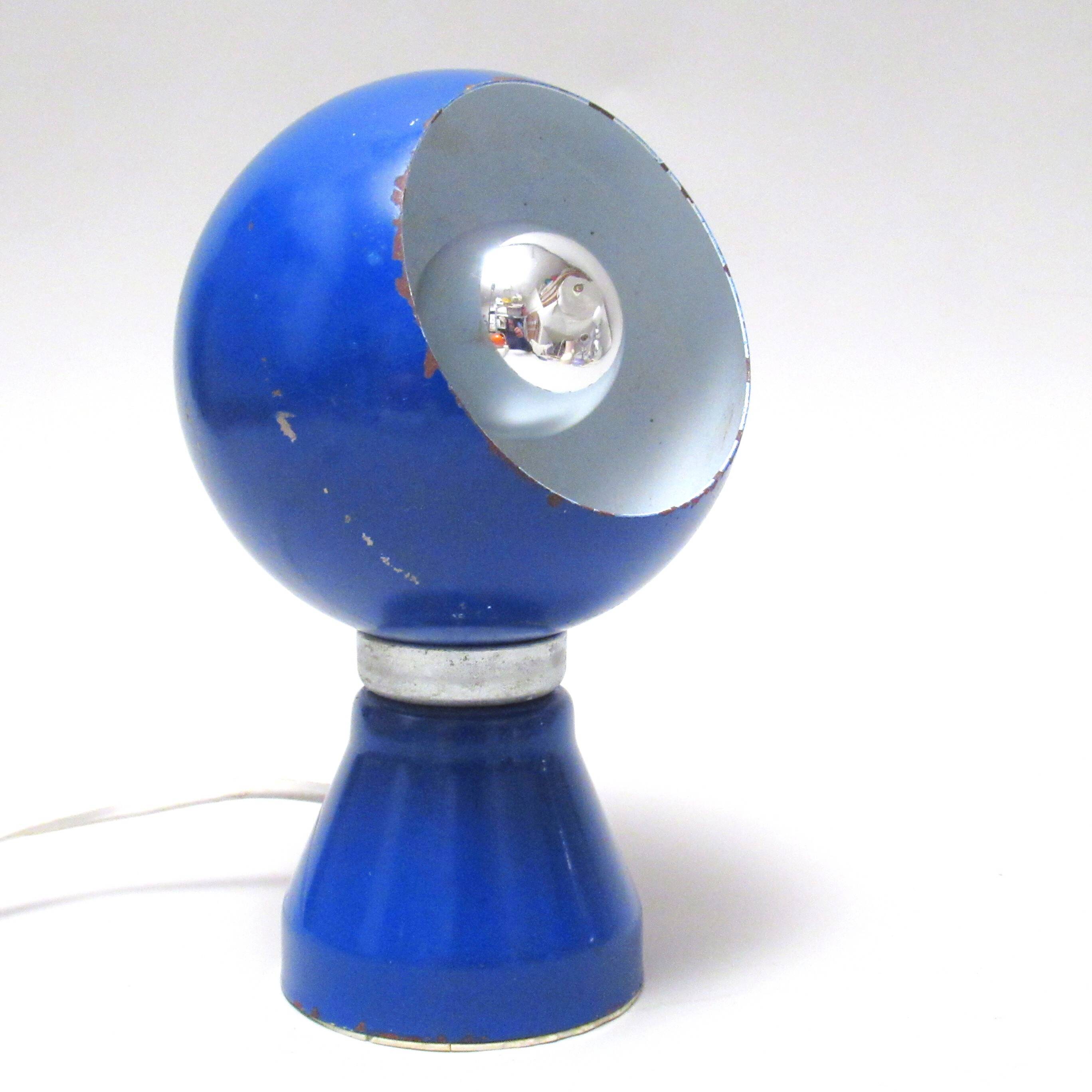 Blue ball lamp Piero de Martini Reggiani 1968