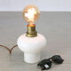 Mid-century Italian Brass & Opaline Table Lamp