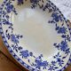 Antique oval plate, Dresden porcelain, blue and white – Baroque floral decoration