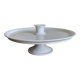 19th century XL office mounted plate, white earthenware display stand
