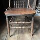 Pair of Antique Country Chairs with Carved Crest Rails | Vernacular Spindle
