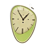 Pendule, horloge murale smi en céramique des années 50 vintage avec sa clef