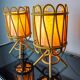 Paire de lampes de table en rotin, Italie, 1960