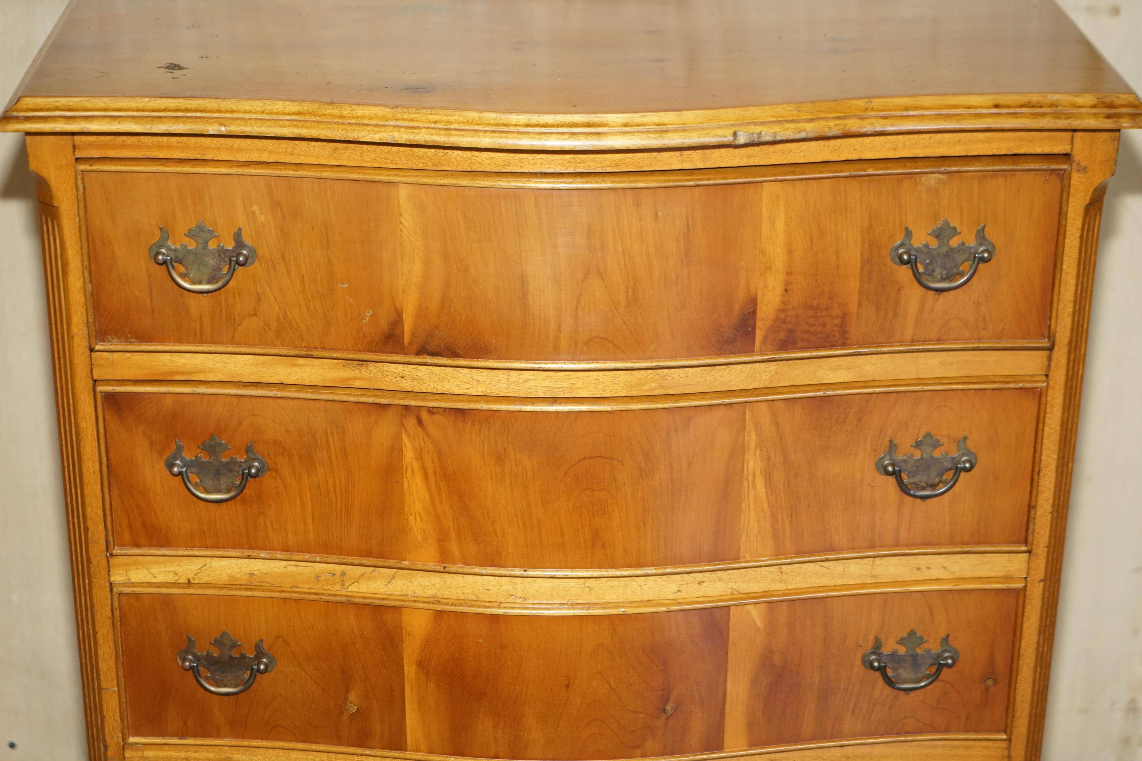 Vintage Pair of Large Knotty Fir and Burl Chests of Drawers