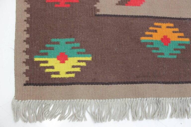 Big Indian Style Kilim Rug or Carpet, 1960s