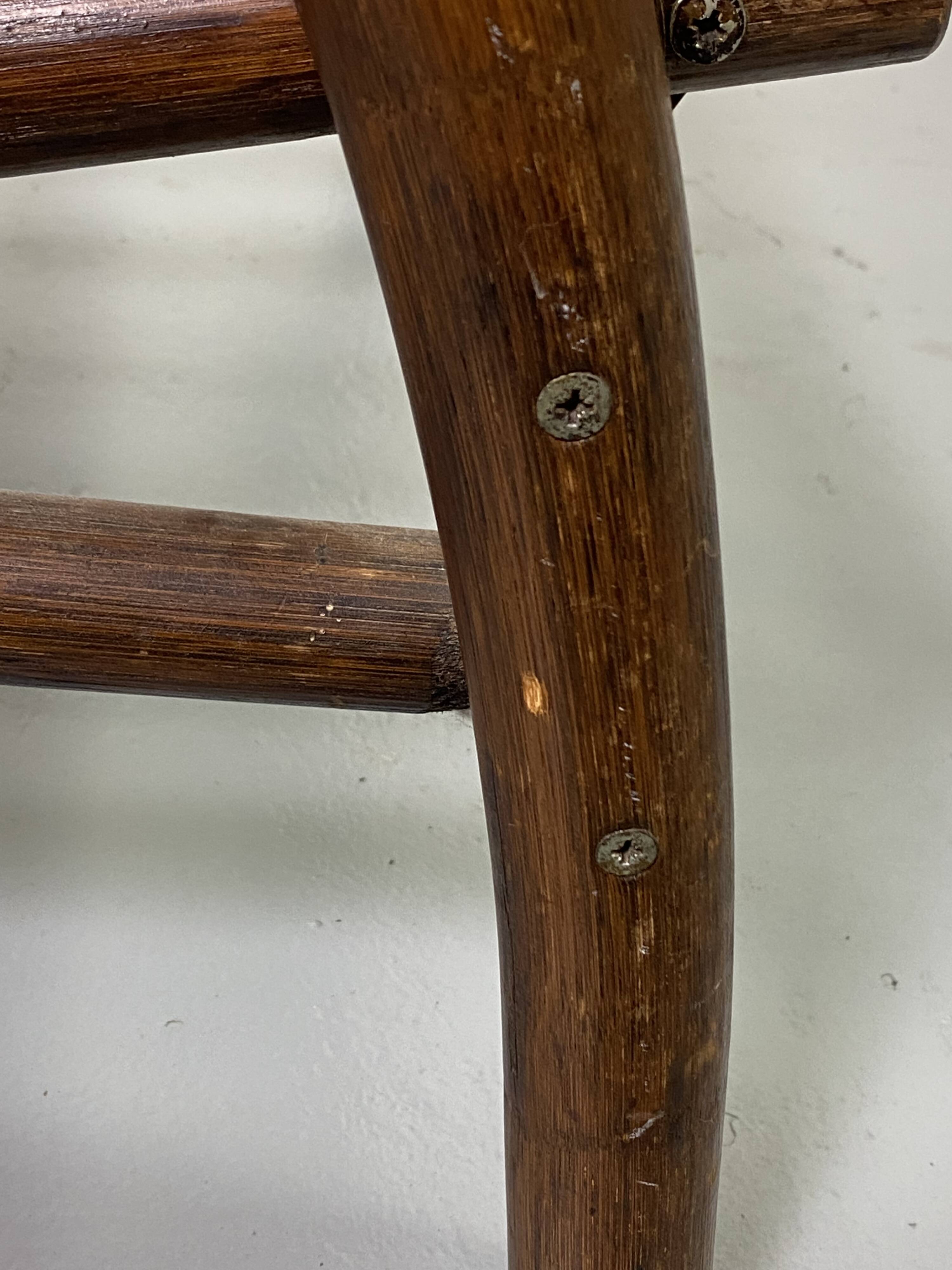 Rattan and bamboo armchair