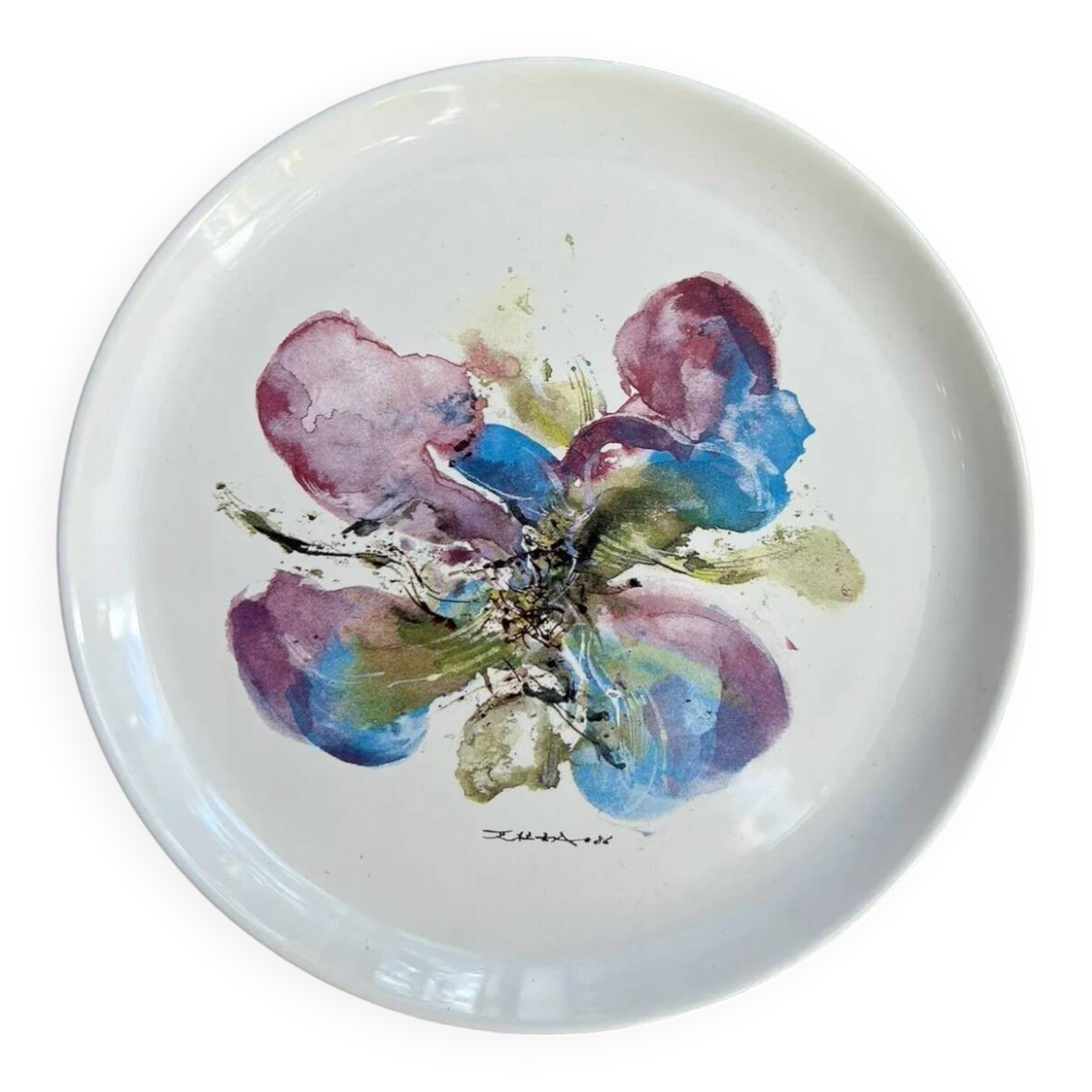 Zao wou ki porcelain plate orchid plate box set