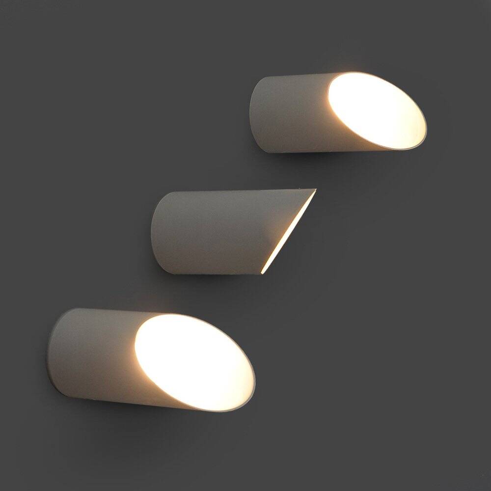 Oblique wall lamps by Claudio Dini for Bieffeplast, 1970s, set of 3.