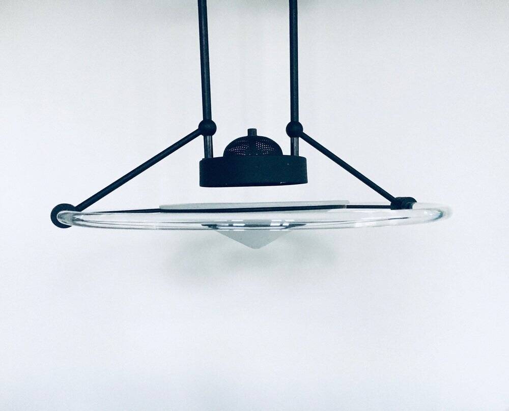 Black pendant lamp, 1980s