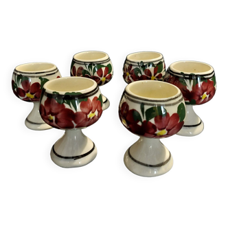 Faience shells series of six early twentieth century