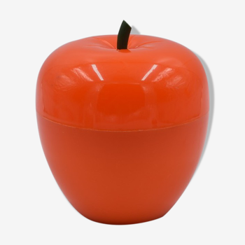 Vintage ice bucket in the shape of an orange apple
