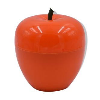 Seau à glaçons vintage en forme de pomme orange