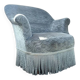 Petrol blue armchair