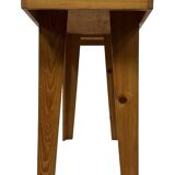 Vintage pinewood side table 60s handmade side table minimalist design