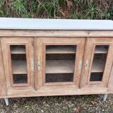Solid wood buffet unit with glass doors and air-gummed dresser dpc 1223100