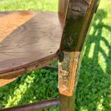 bistro chairs with pattern on the seat