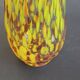 Vase conique verre de Murano moucheté jaune 1970