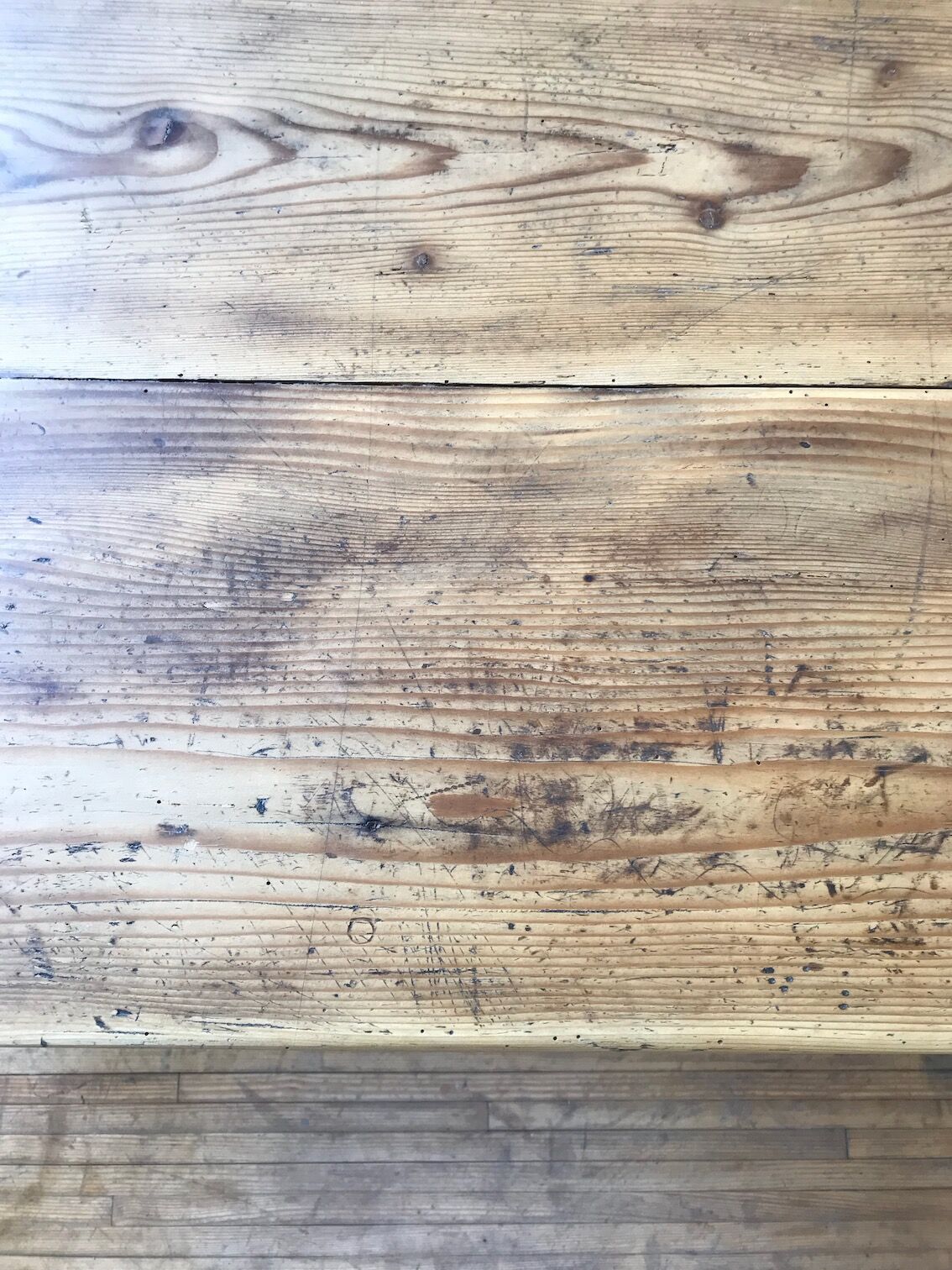 Vintage pine farm table