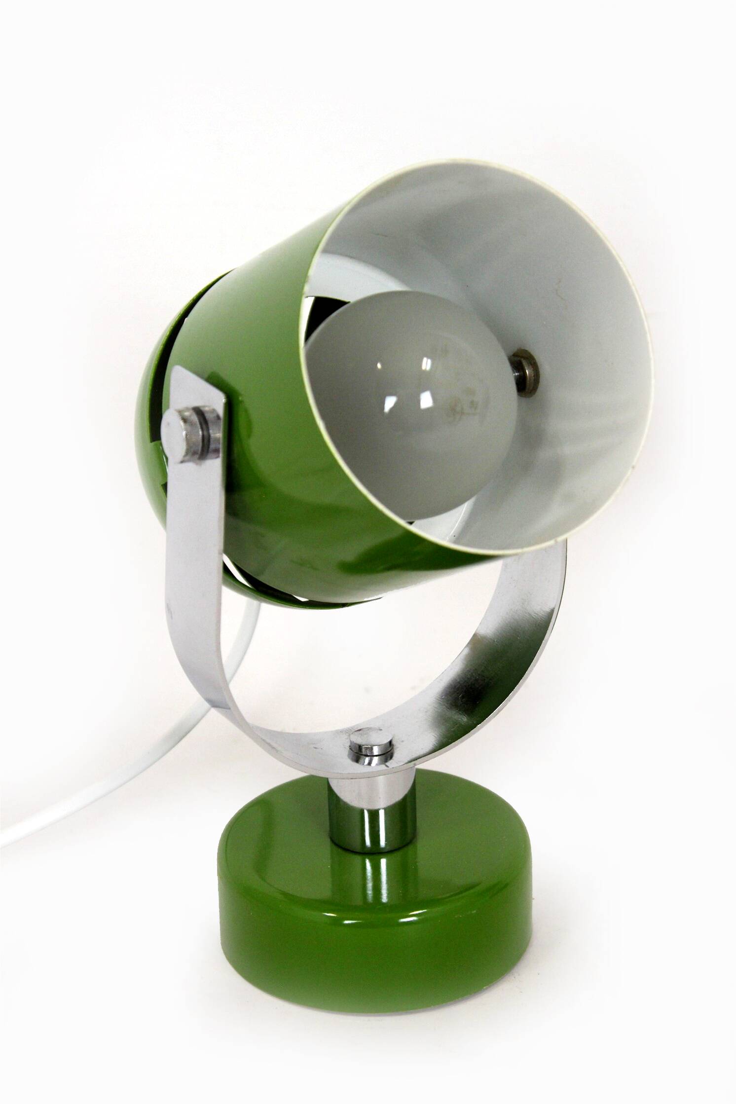 Mid-Century Green Lamps attributed to Stanislav Indra, 1970s, Set of 2