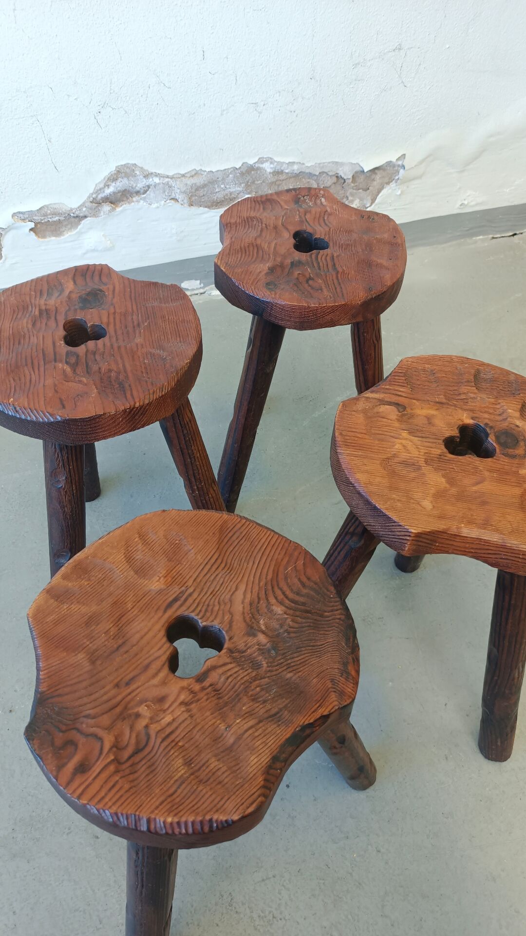 Set of brutalist stools
