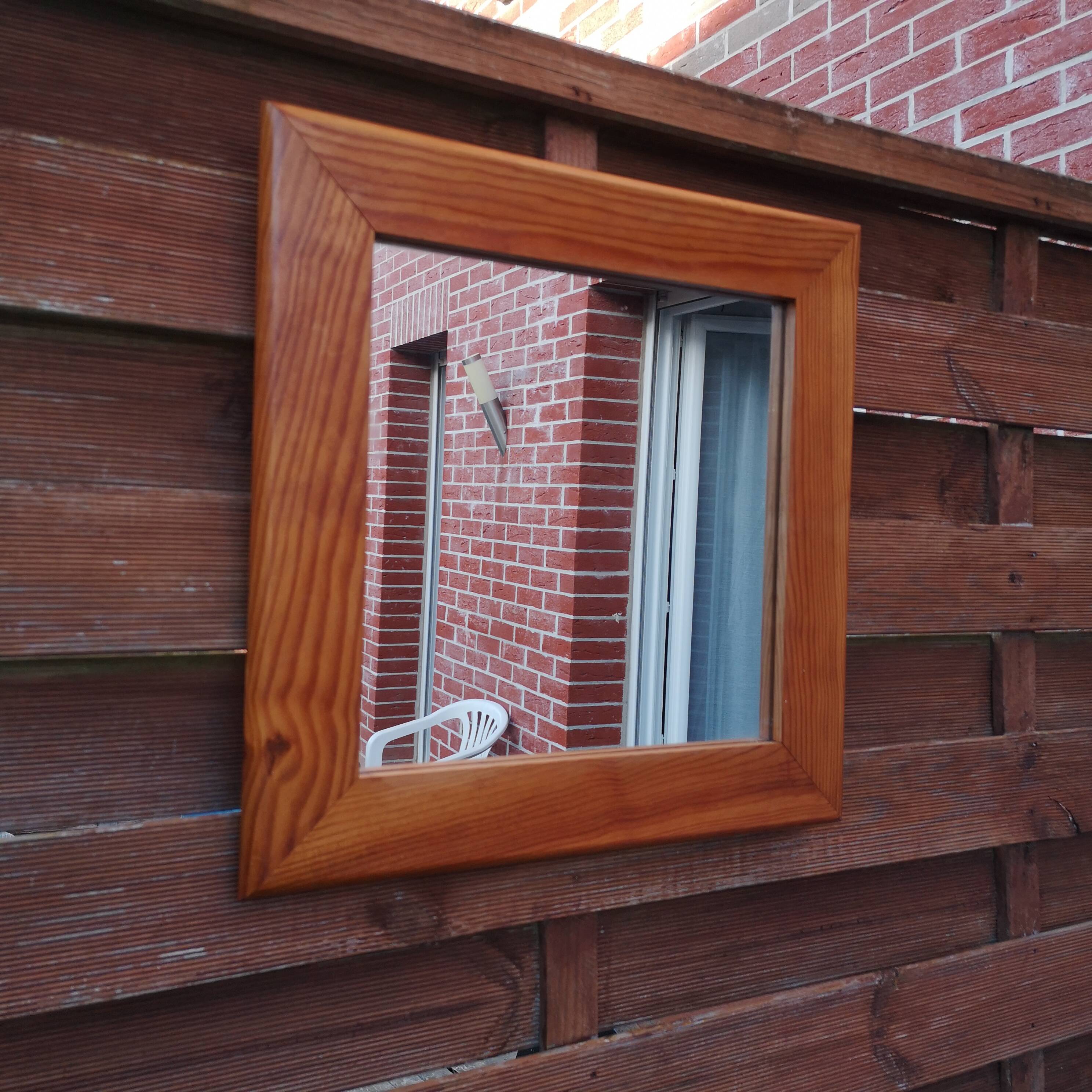 Large Vintage Solid Pine Mirror - Regain Style - 1980