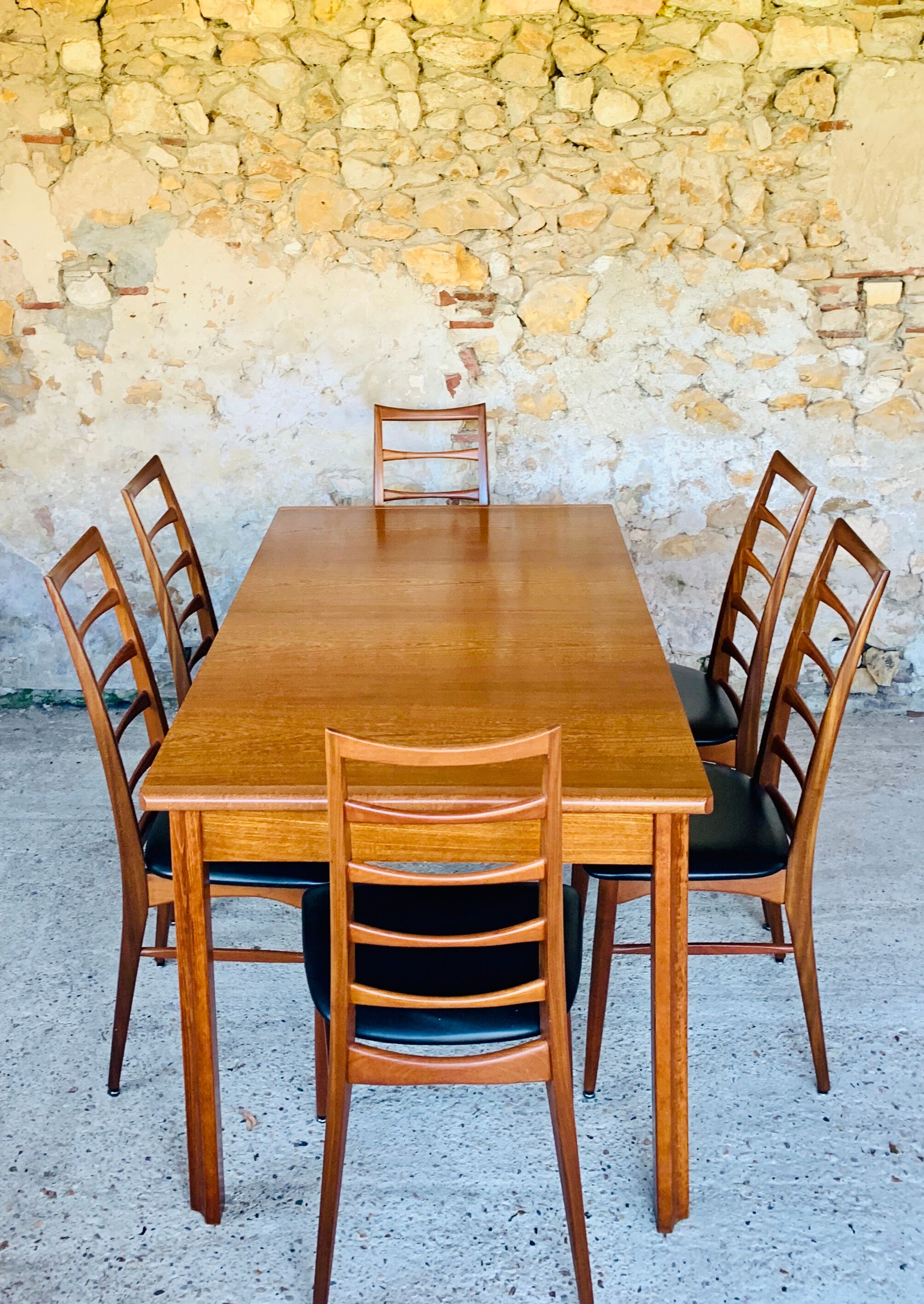 Set of 6 Scandinavian Teak "Lis" chairs by Niels Koefoed, Circa 1960