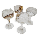 Set of 4 star wine glasses