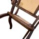 Antique folding chair with weaved seat/back