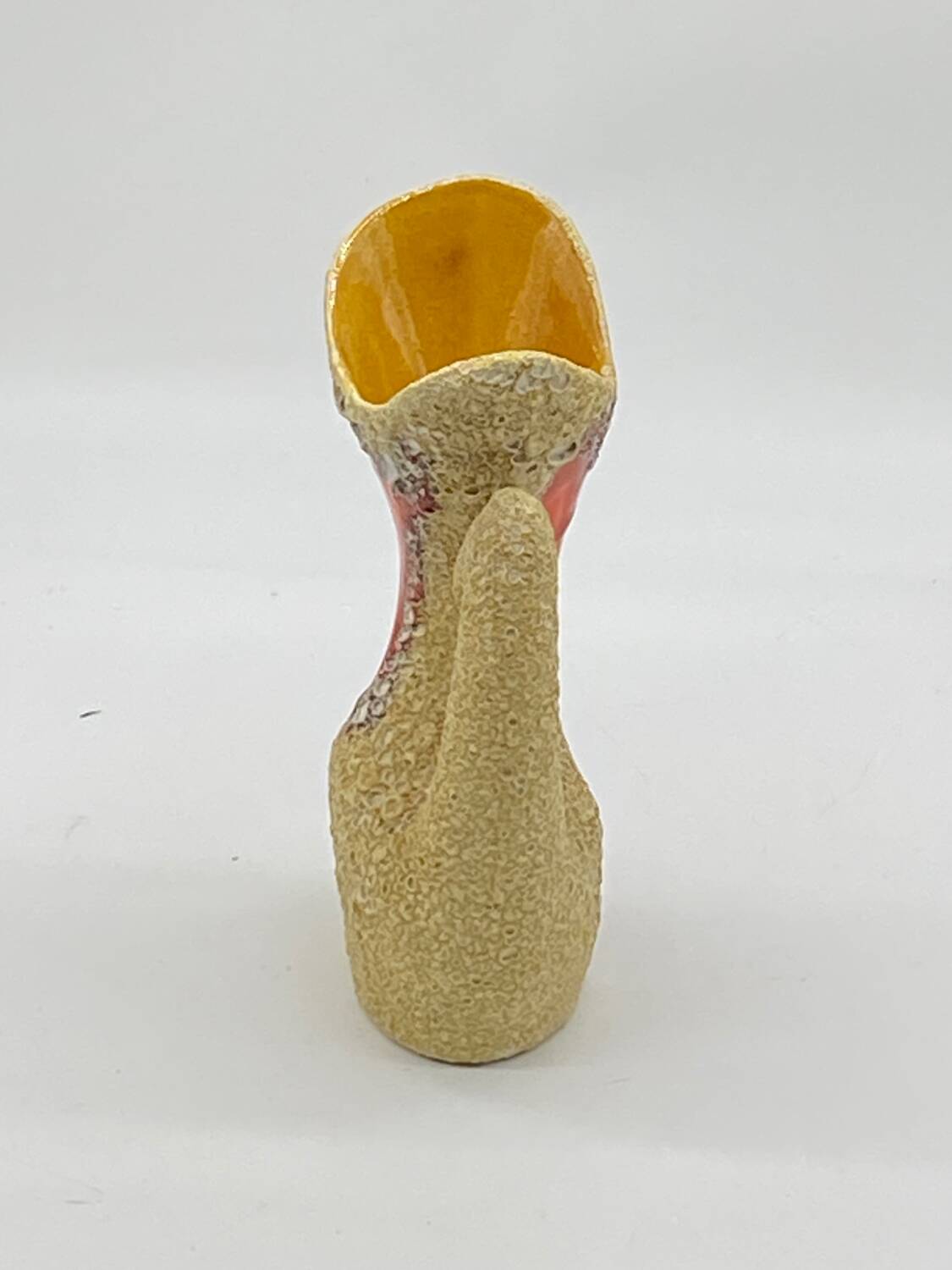 Fat lava vase / pitcher, Vallauris style, seafoam, vintage, 70's