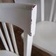 Set of 4 white wooden bistro chairs