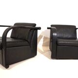 Otto Zapf Arcona ensemble de 2 fauteuils en cuir pour Art Collection
