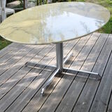 Meal table, oval, marble, 70