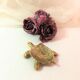 Figurine turtle gilded brass protective symbol