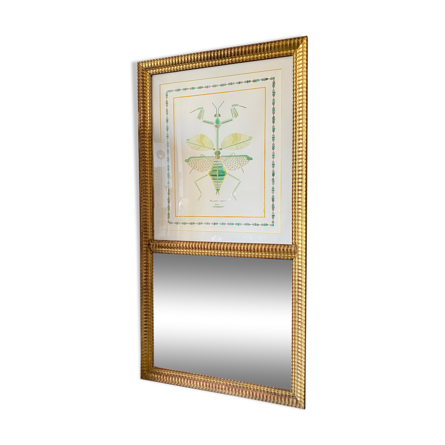 Trumeau old gilded mirror